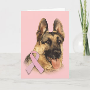 Schäferhund-Brustkrebs-Gruß-Karte Karte
