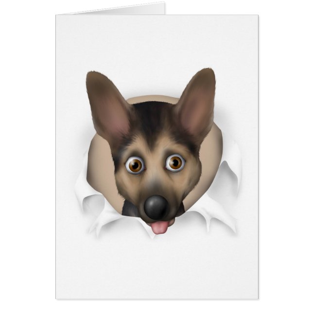 Schäferhund, der heraus sprengt (Vorne)