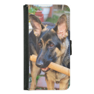 Schäferhund durch Shirley Taylor Samsung Galaxy S5 Geldbeutel Hülle
