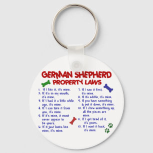 SCHÄFERHUND Eigentums-Gesetze 2 Schlüsselanhänger