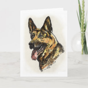 Schäferhund-Farbe Feiertagskarte
