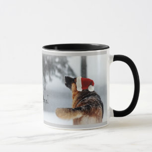 Schäferhund-Feiertags-Foto Tasse