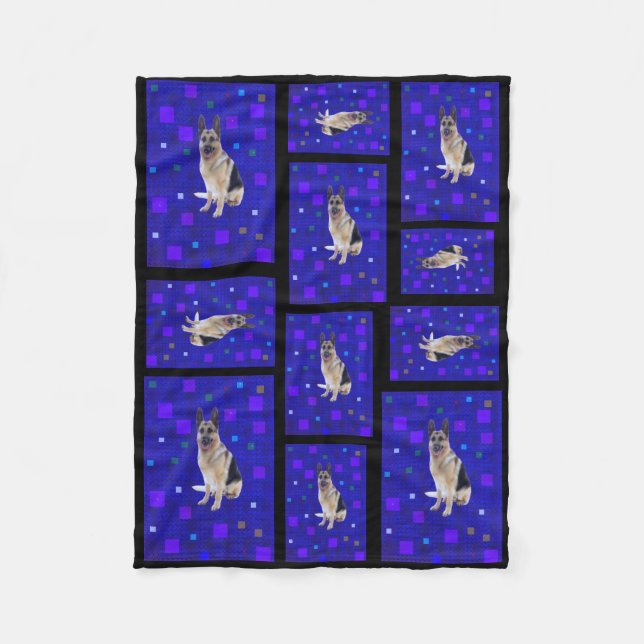 Schäferhund-Fleece-Decke Fleecedecke (Vorderseite)