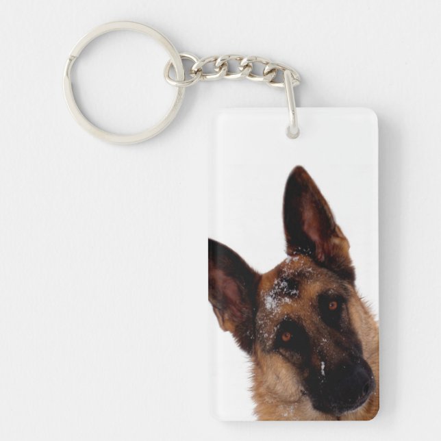 Schäferhund-Foto Schlüsselanhänger (Vorderseite)