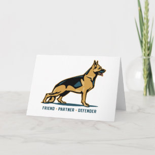 Schäferhund-Freund Karte