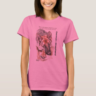 Schäferhund "gefühlvoll " T-Shirt