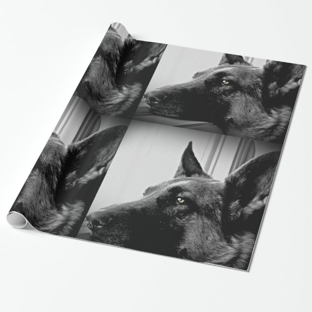 Schäferhund-Geschenk-Packpapier Geschenkpapier (Ungerollt)
