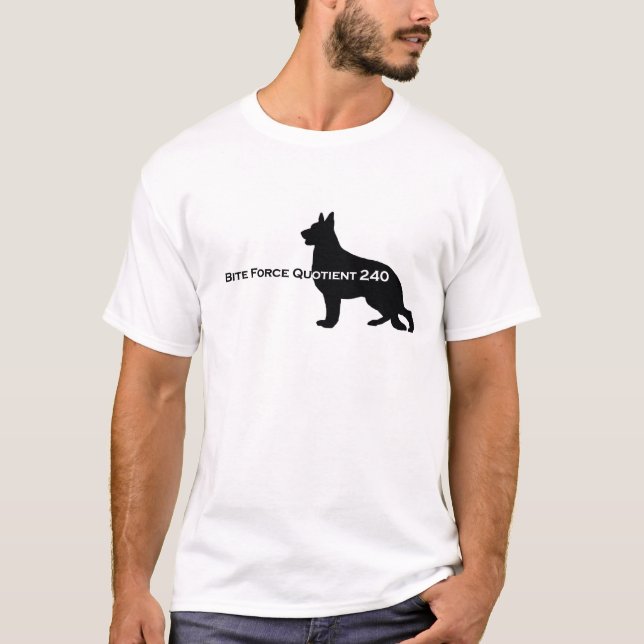 Schäferhund-Hund - Biss-Kraft-Quotient 240 T-Shirt (Vorderseite)