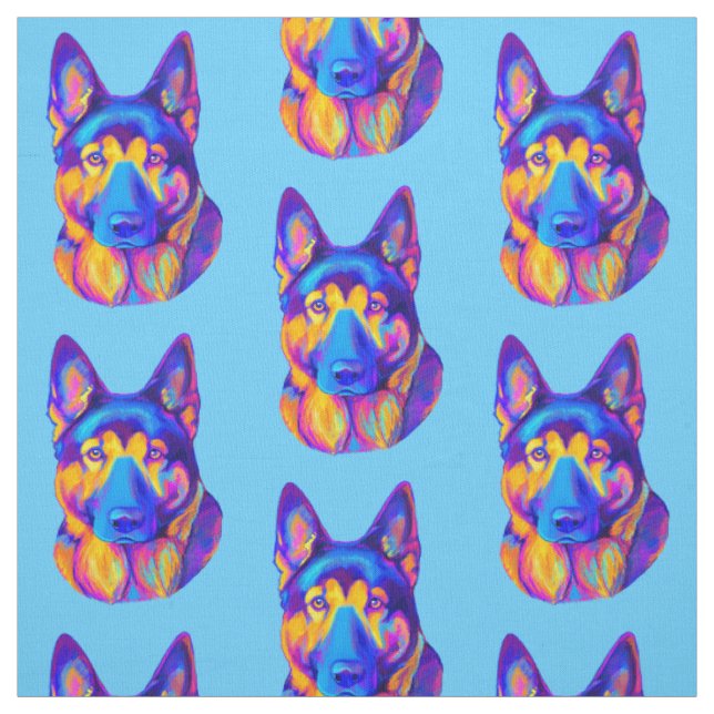 Schäferhund-Hund in den Farben Stoff (Muster)
