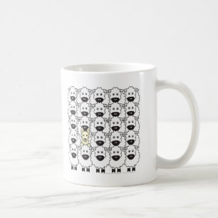 Schäferhund-Hund in den Schafen Kaffeetasse
