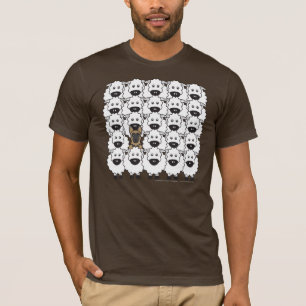 Schäferhund-Hund in den Schafen T-Shirt