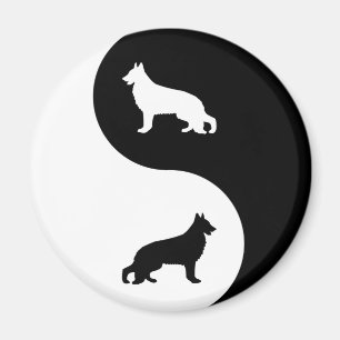 Schäferhund-Hund Yin Yang Magnet