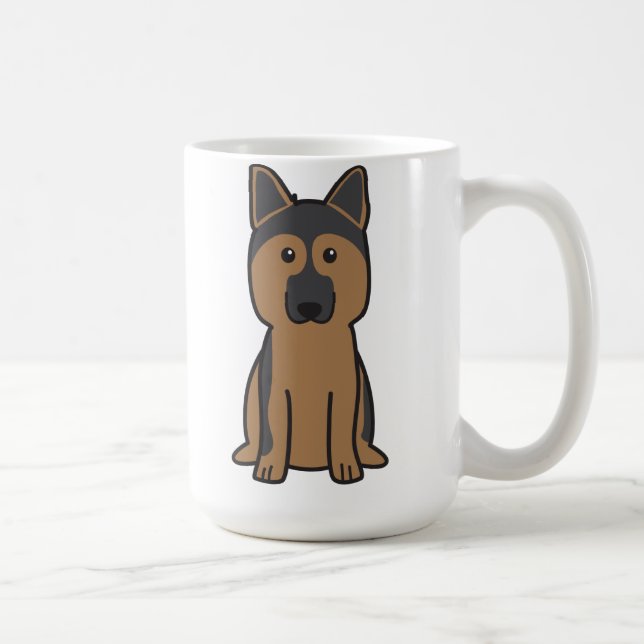 Schäferhund-HundeCartoon Kaffeetasse (Rechts)