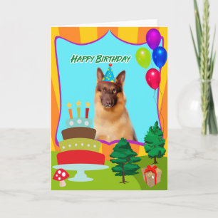 Schäferhund-Hundegeburtstag Karte