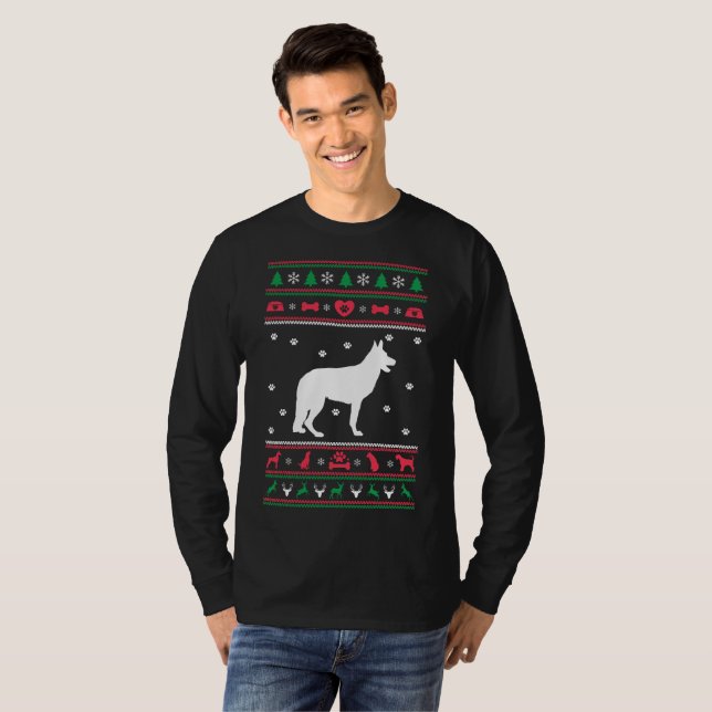 Schäferhund-Hundehässliches T-Shirt (Vorne ganz)