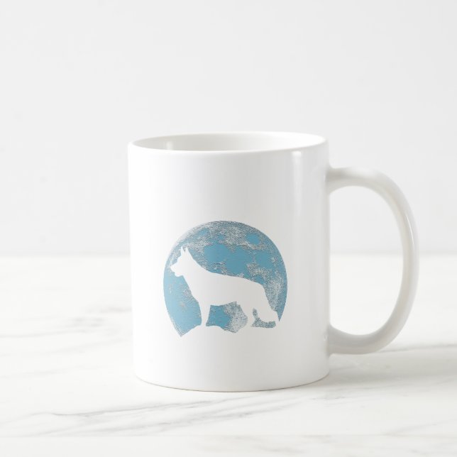 Schäferhund-Hundemond Kaffeetasse (Rechts)