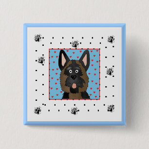 Schäferhund-Hundet-shirts und -geschenke Button