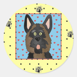 Schäferhund-Hundet-shirts und -geschenke Runder Aufkleber