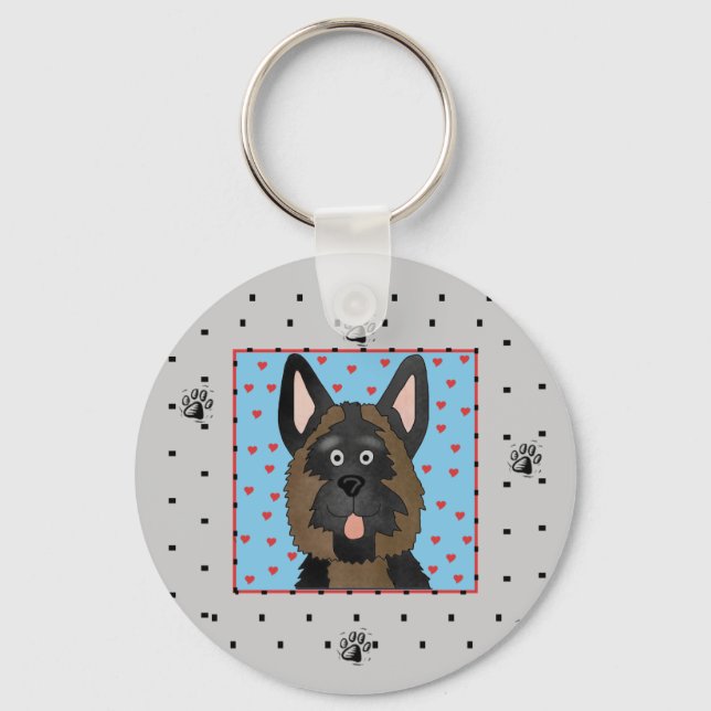Schäferhund-Hundet-shirts und -geschenke Schlüsselanhänger (Vorderseite)