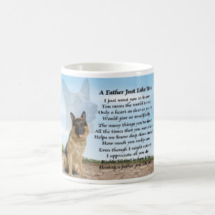 Schäferhund-Hundevater-Gedicht-Tasse Kaffeetasse