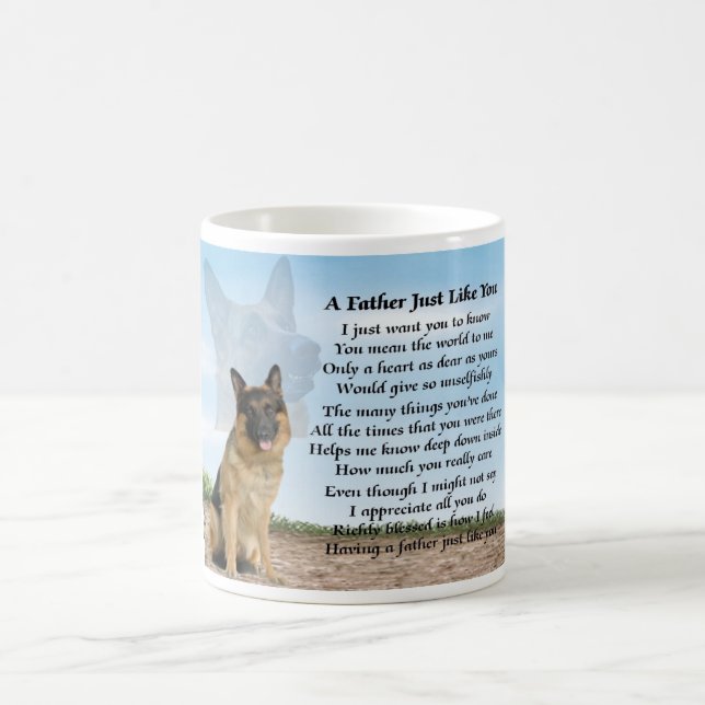 Schäferhund-Hundevater-Gedicht-Tasse Kaffeetasse (Mittel)