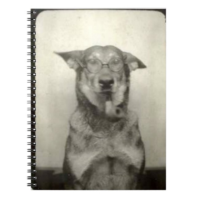 Schäferhund-HundeVintages Themed gewundenes Notizblock (Vorderseite)