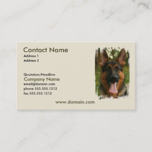Schäferhund-HundeVisitenkarte Visitenkarte