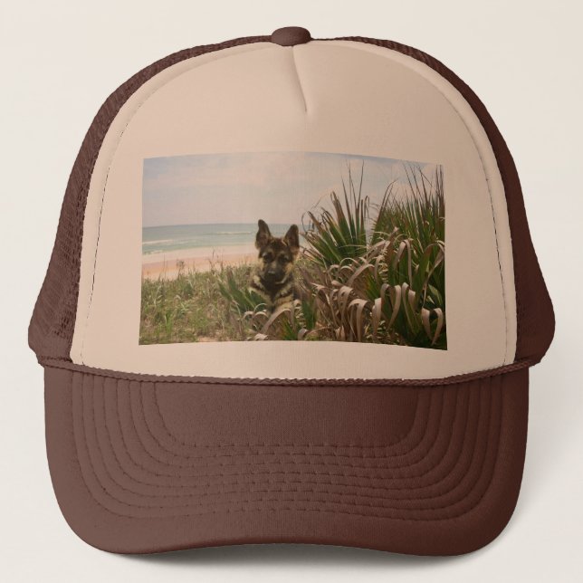 Schäferhund-Hut-Strandhafer Truckerkappe (Vorderseite)