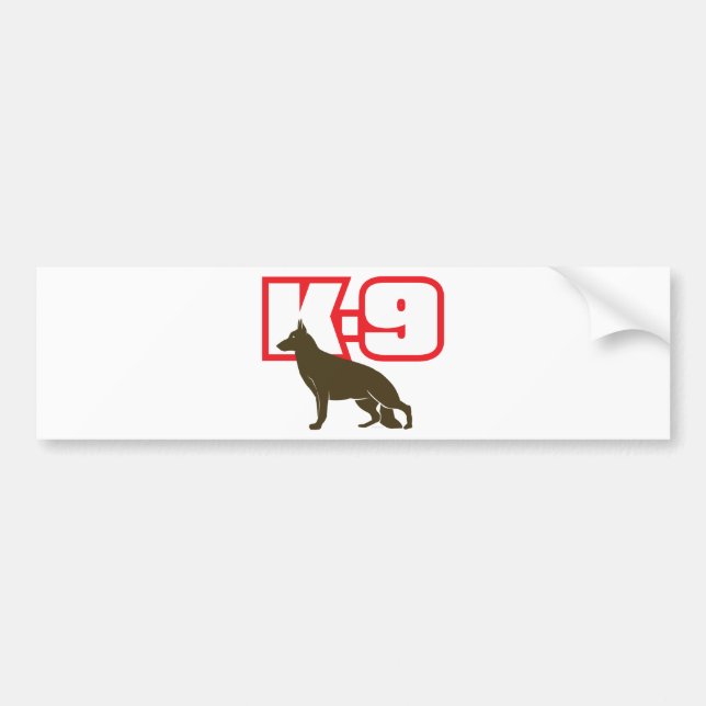 Schäferhund K-9 Autoaufkleber (Vorne)