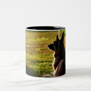 Schäferhund-Kaffee-Tasse Zweifarbige Tasse