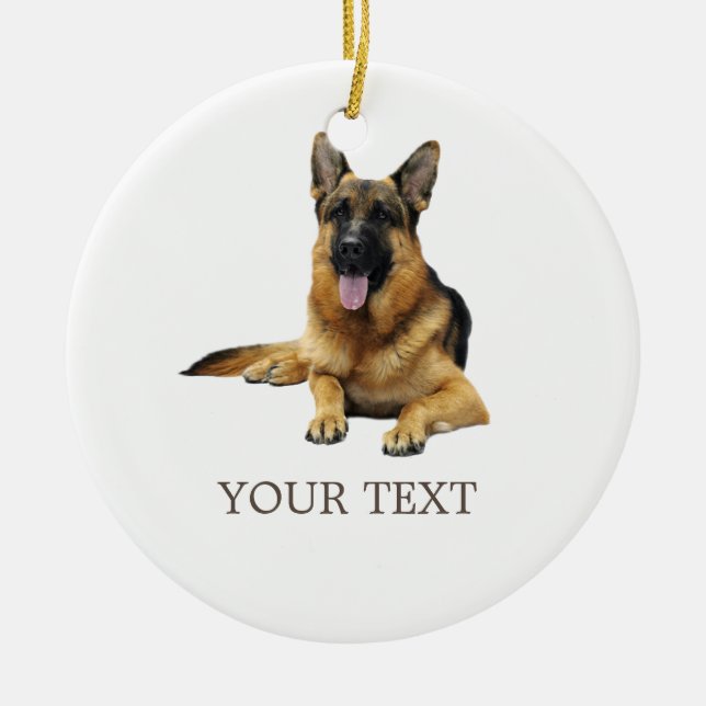 Schäferhund Keramik Ornament (Vorne)