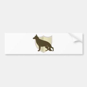 Schäferhund-klassischer Wappen-Entwurf Autoaufkleber