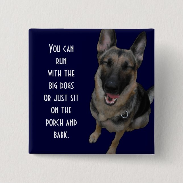 Schäferhund-Knopf Button (Vorderseite)