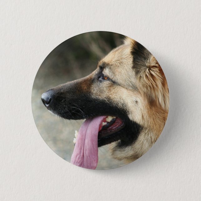 Schäferhund-Knopf Button (Vorderseite)
