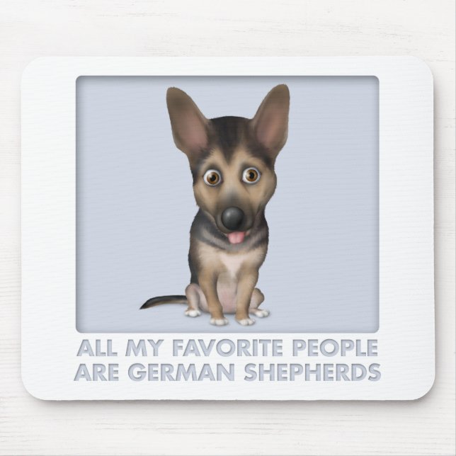 Schäferhund-Liebling Mousepad (Vorne)