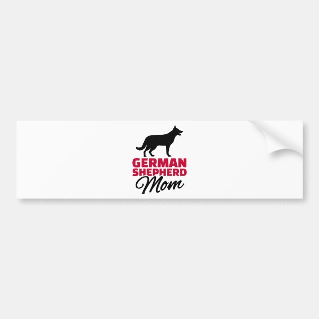 Schäferhund Mama Autoaufkleber (Vorne)