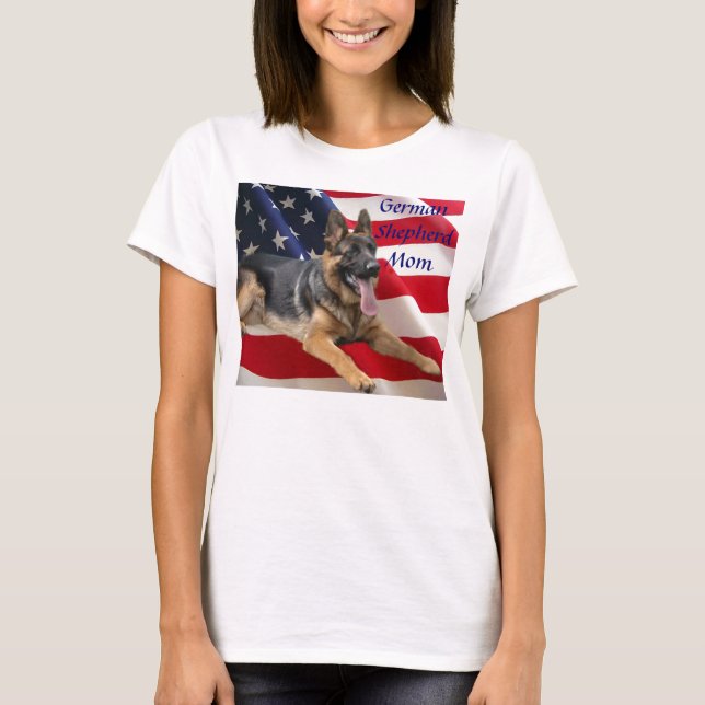 Schäferhund-Mama-T - Shirt-Anführungszeichen T-Shirt (Vorderseite)