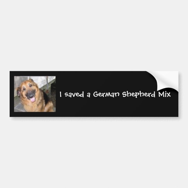 Schäferhund-Mischungs-Autoaufkleber Autoaufkleber (Vorne)