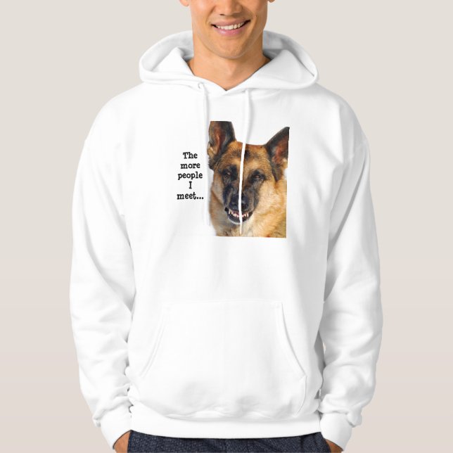 Schäferhund-mit Kapuze Sweatshirt (Vorderseite)