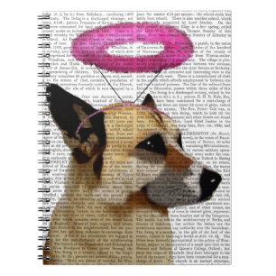 Schäferhund mit rosa Halo Notizblock