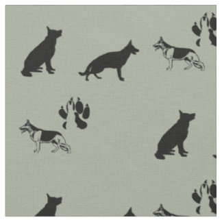 Schäferhund-Muster Stoff