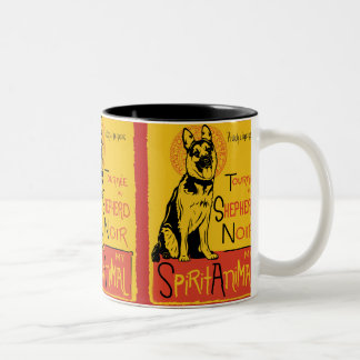 Schäferhund-niedliche Hundekaffee-Tasse Zweifarbige Tasse