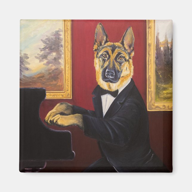 Schäferhund | Piano Waltz Magnet (Vorne)