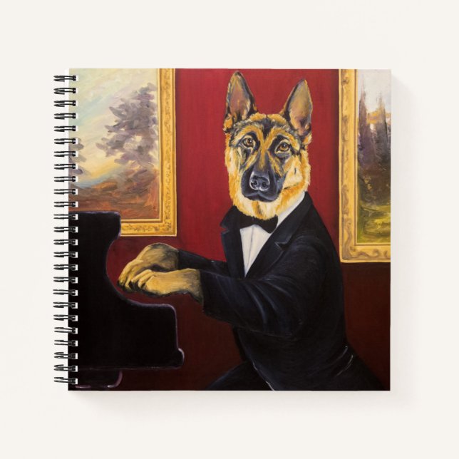 Schäferhund | Piano Waltz Notizbuch (Vorderseite)