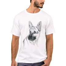 Schäferhund-Porträtzucht-T - Shirt