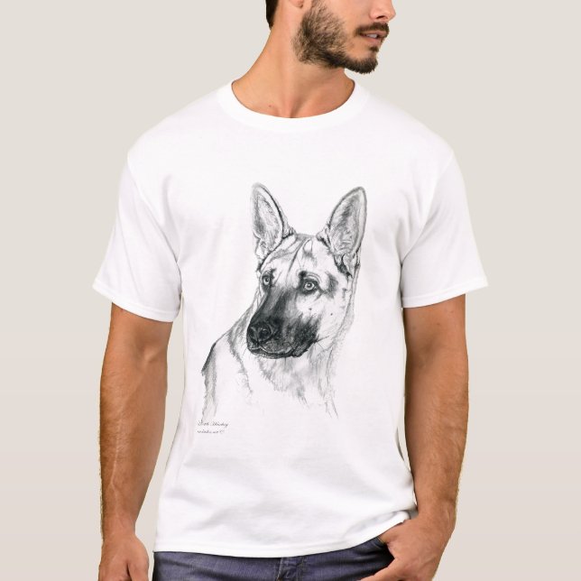 Schäferhund-Porträtzucht-T - Shirt (Vorderseite)