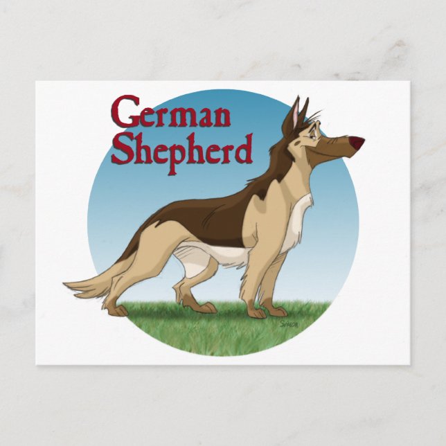 Schäferhund Postkarte (Vorderseite)