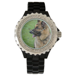 Schäferhund-Profil Armbanduhr