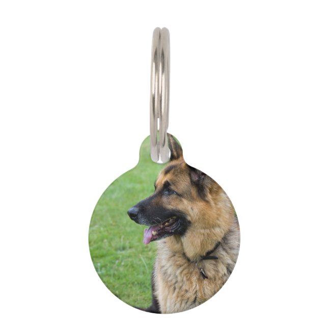 Schäferhund-Profil Haustiermarke (Vorderseite)