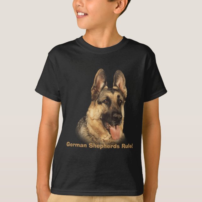 Schäferhund scherzt UnisexT - Shirt (Vorderseite)